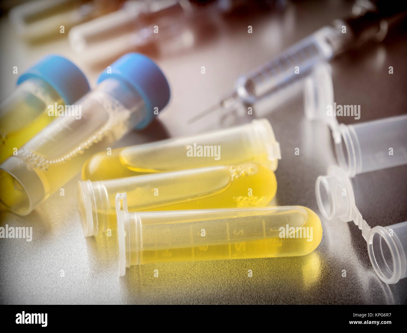 Several Vials In Laboratory, Conceptual Image Stock Photo Alamy