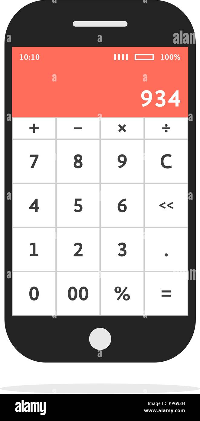 calculator mobile app in smart phone Stock Vector Image & Art - Alamy