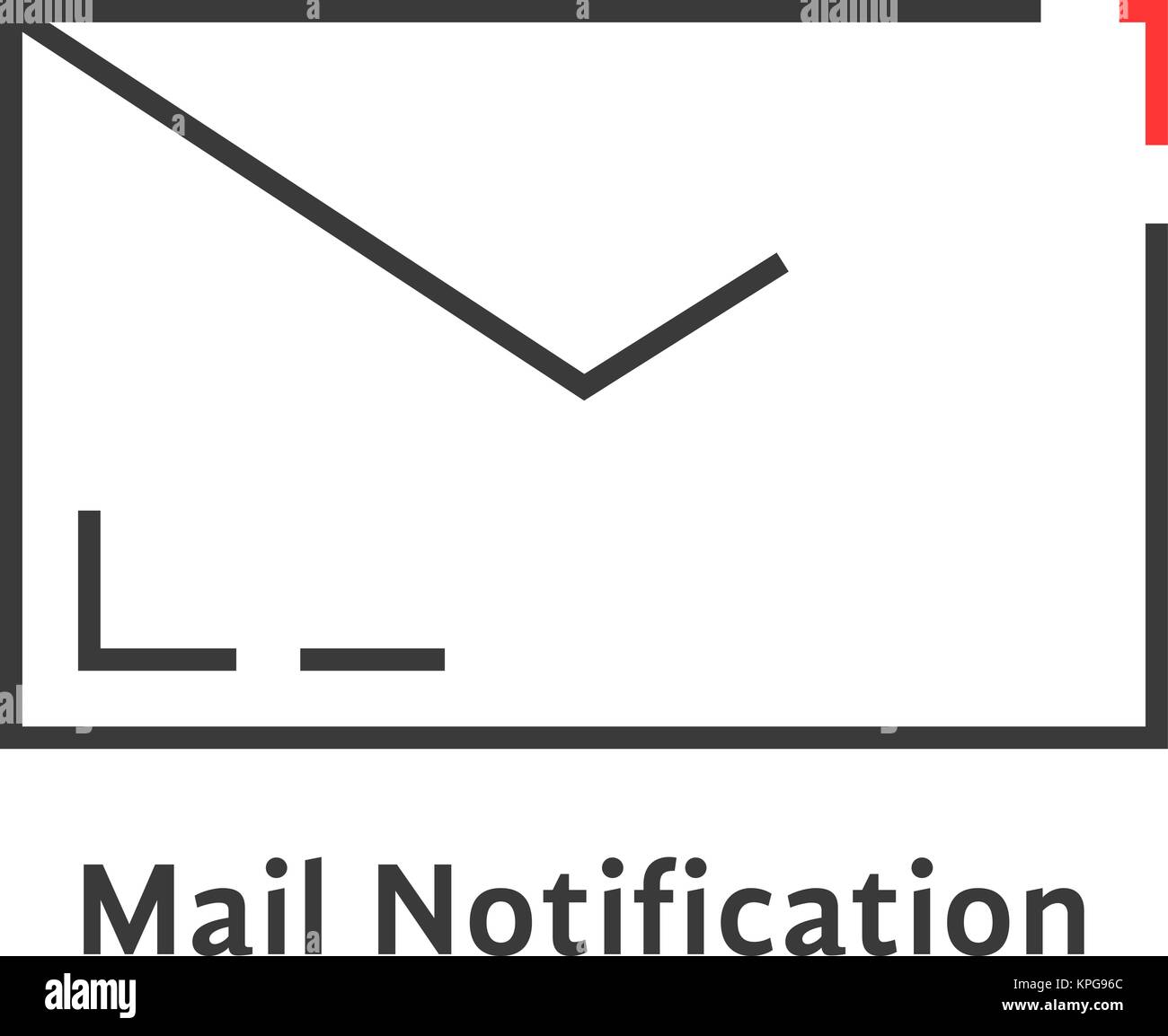 black mail notification icon Stock Vector Image & Art - Alamy