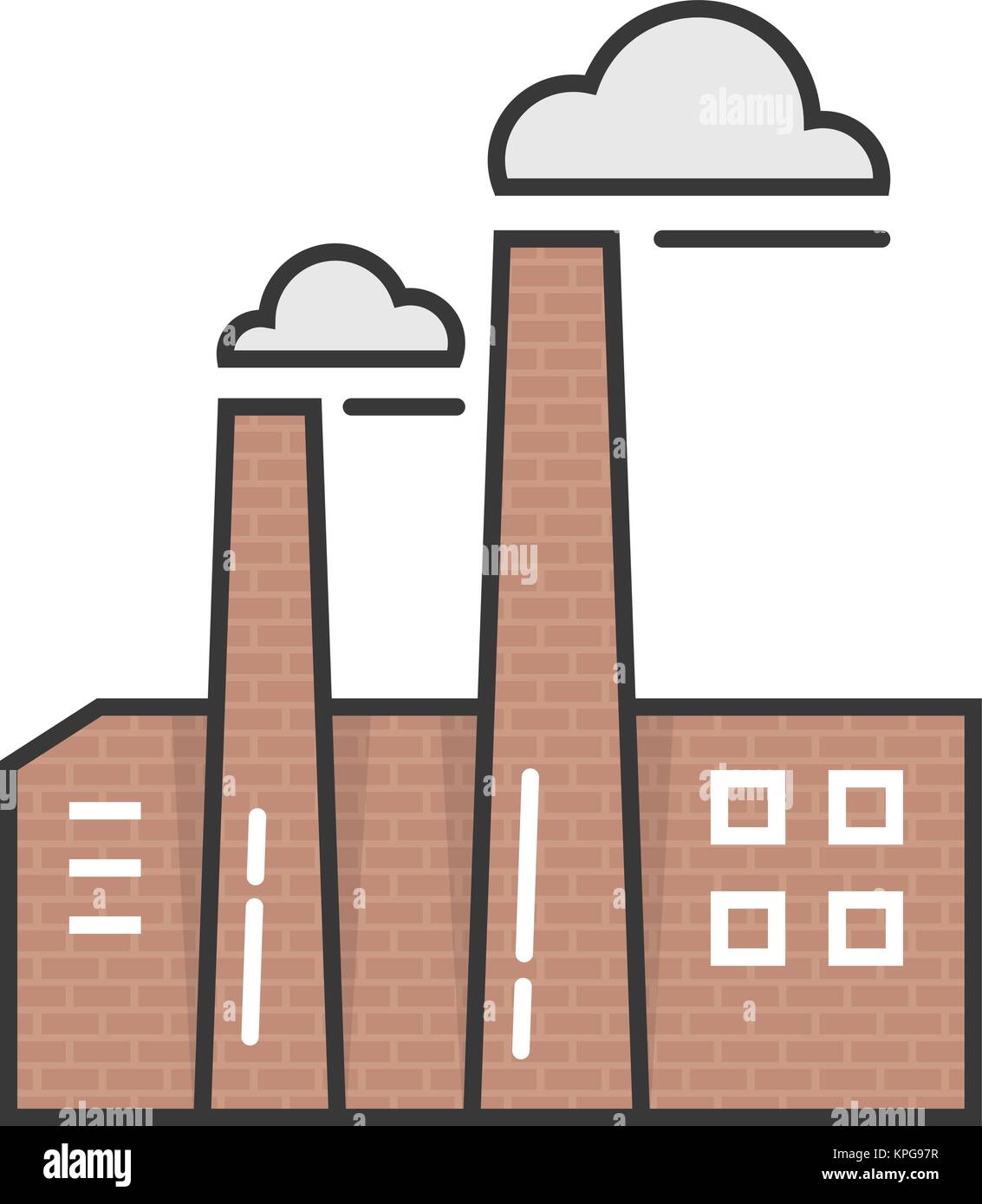 simple outline brick factory icon Stock Vector Image & Art - Alamy