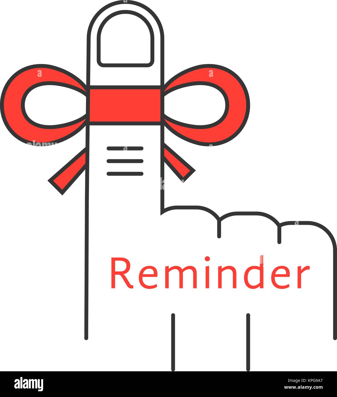 finger reminder thin line icon Stock Vector Image & Art - Alamy