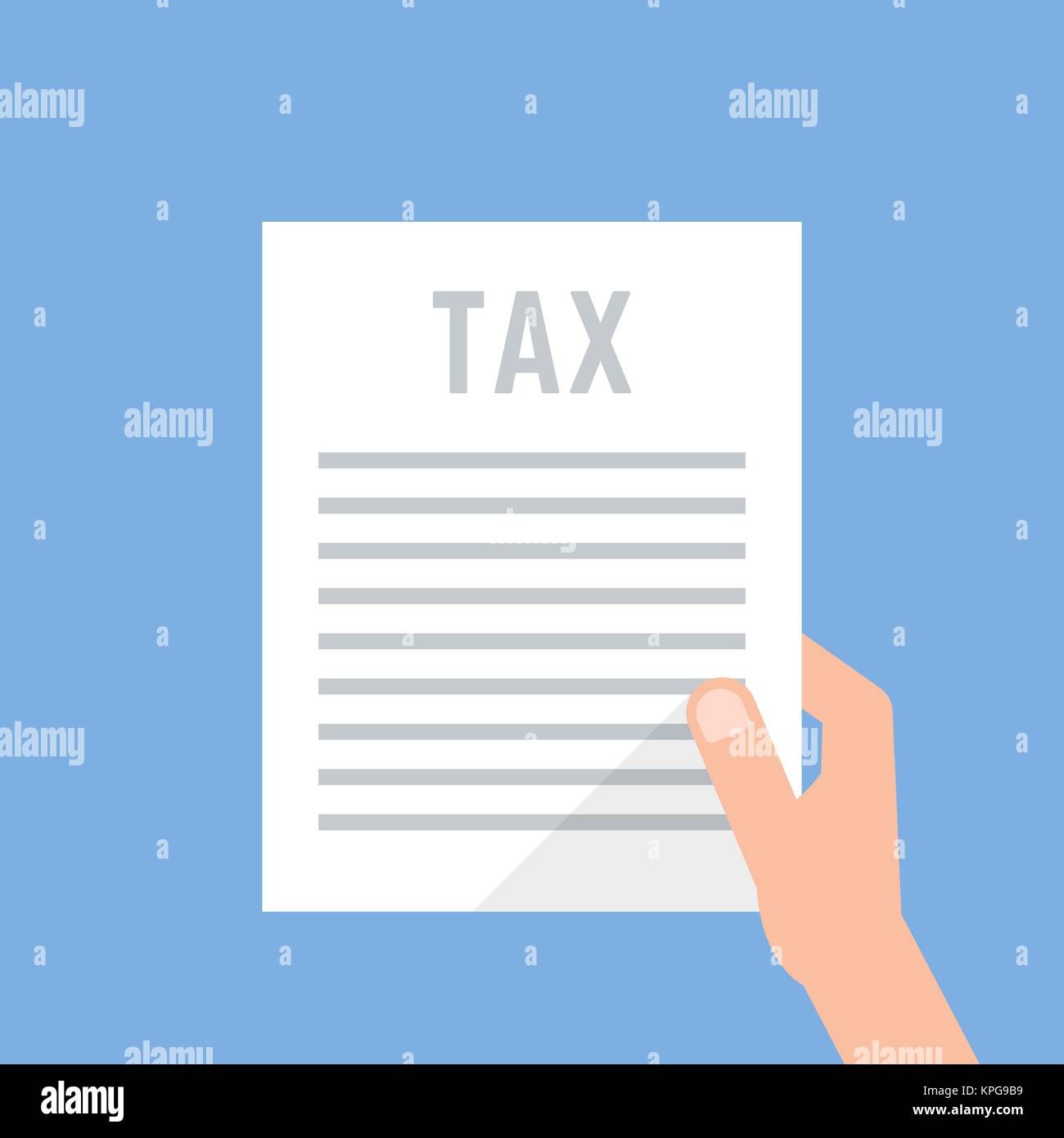 hand holding tax form Stock Vector Image & Art Alamy