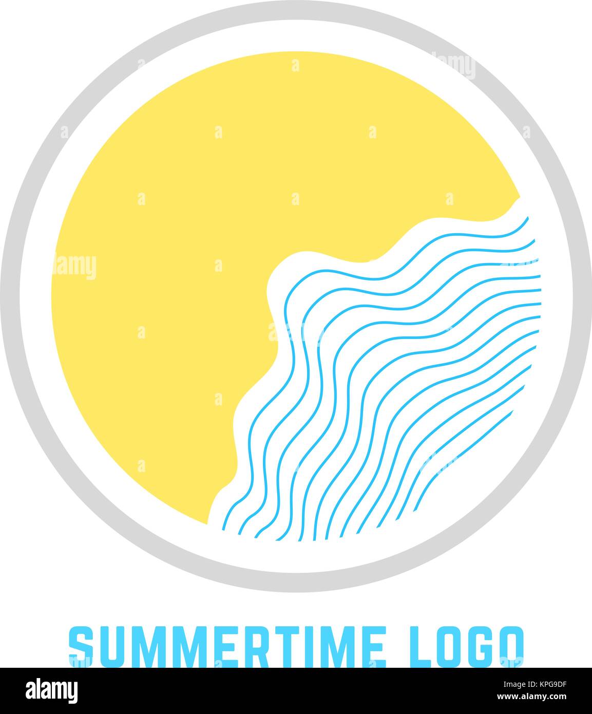 summertime logo with linear waves Stock Vector Image & Art - Alamy