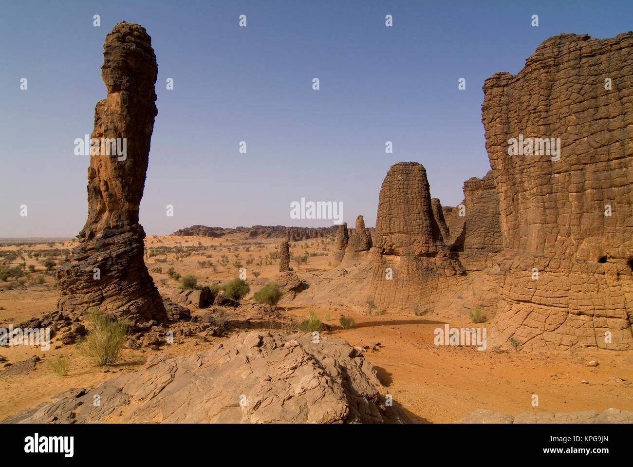 Mauritania, Route Espoir, Ayoun, Gelb Inimish, Landscape Stock Photo