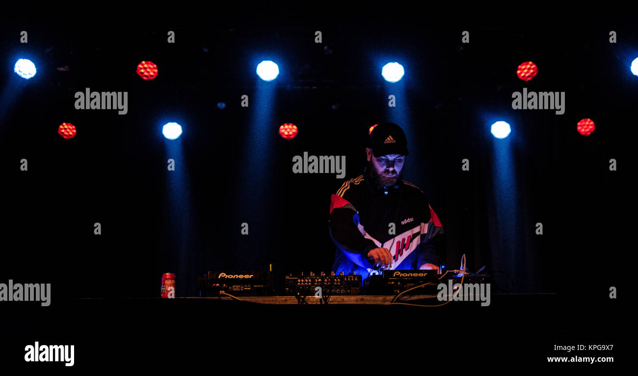 The British electronic music producer and musician Andy Stott performs