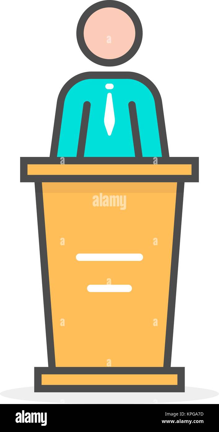 colored linear spokesman icon Stock Vector Image & Art - Alamy