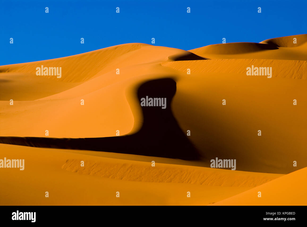 Libya, Fezzan, dunes of the Erg Murzuq Stock Photo