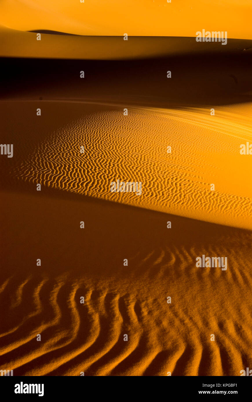 Libya, Fezzan, dunes of the Erg Murzuq Stock Photo