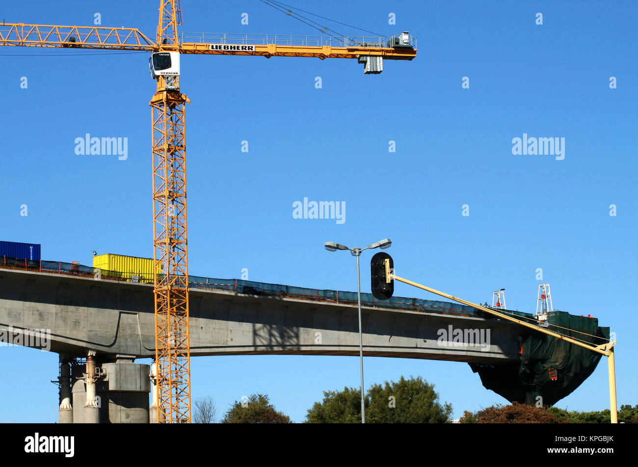 Gautrain bridge under construction, Gauteng, South Africa Stock Photo