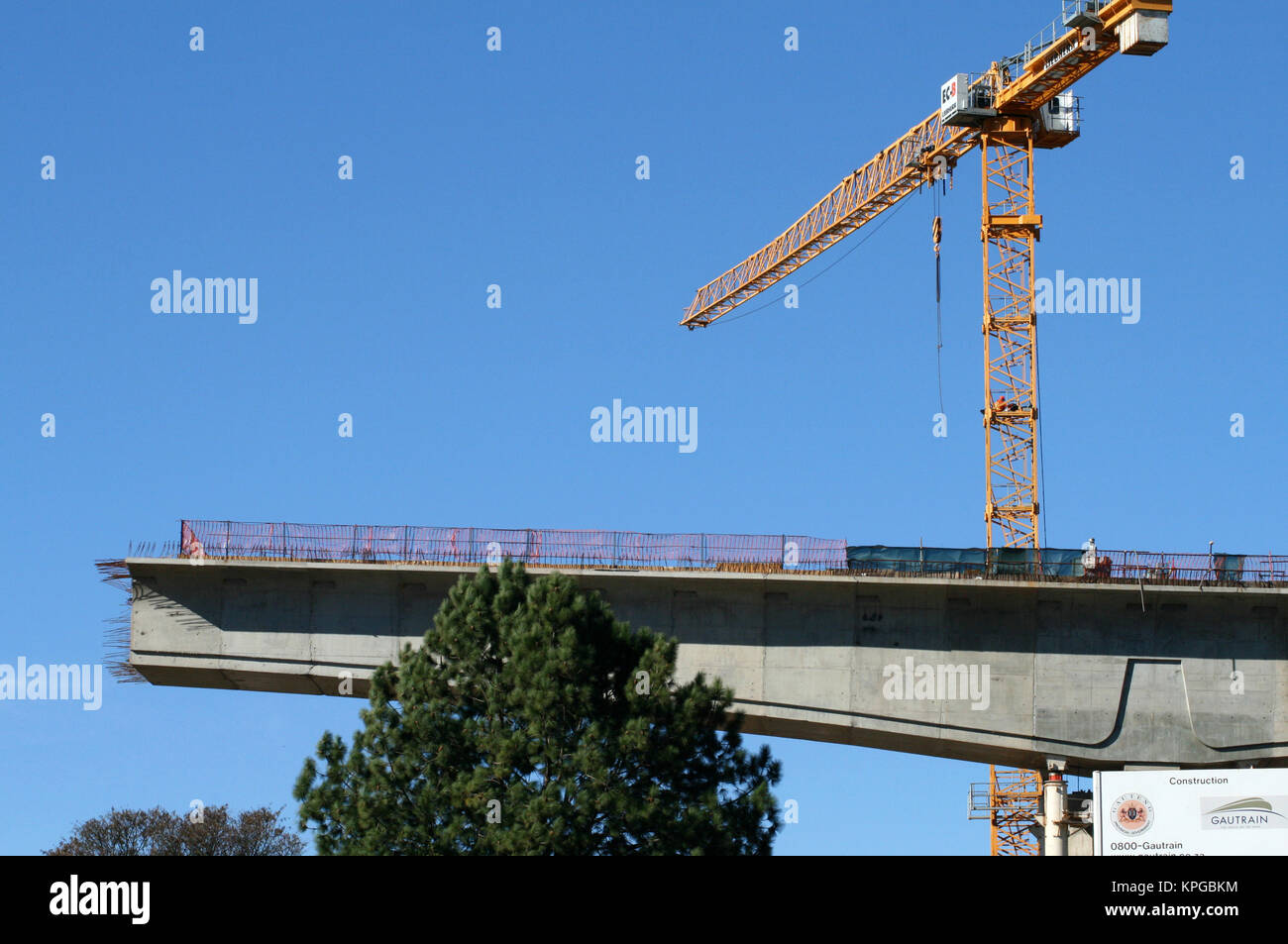 Gautrain bridge under construction, Gauteng, South Africa Stock Photo