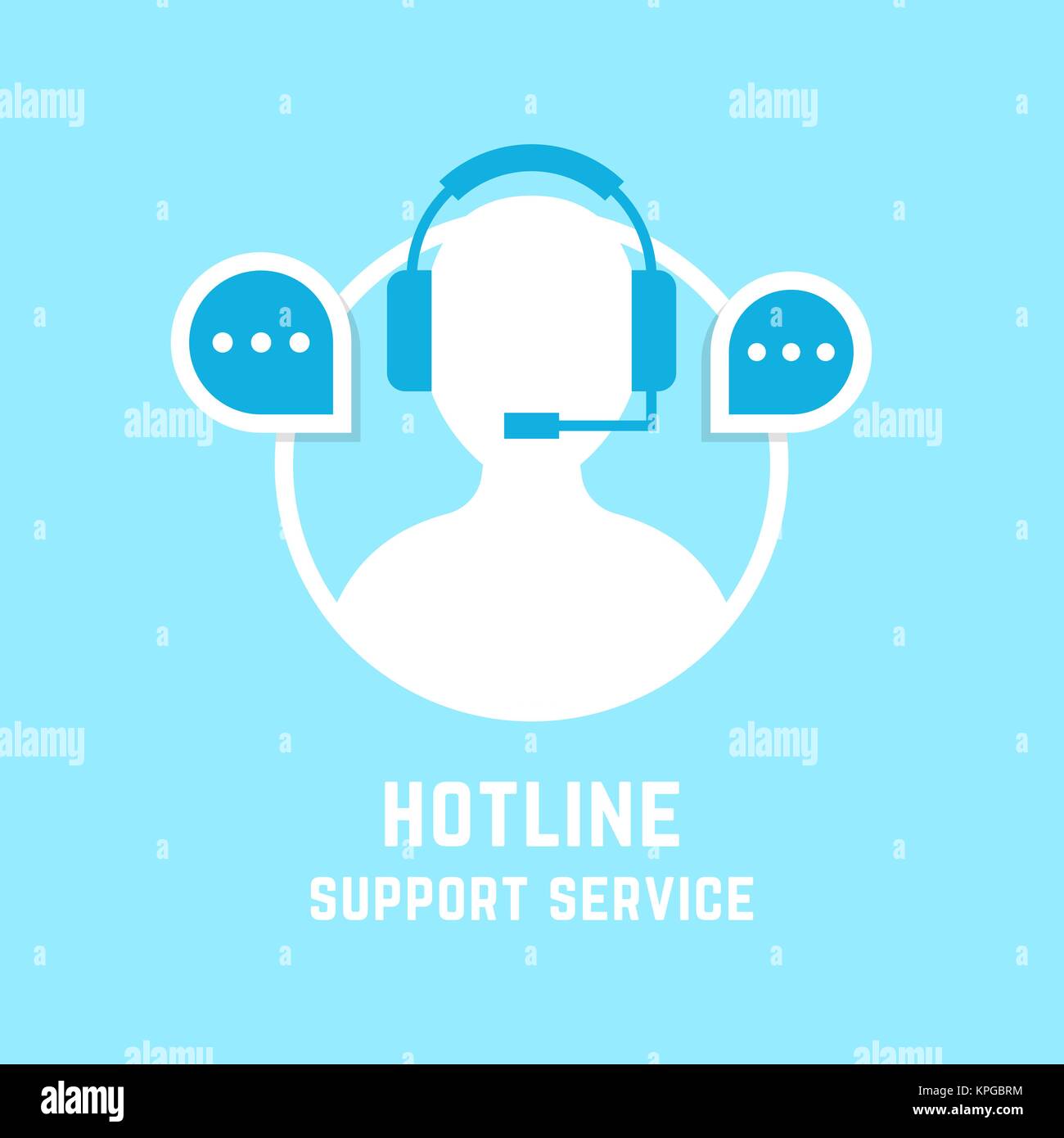 hotline with assistant manager Stock Vector