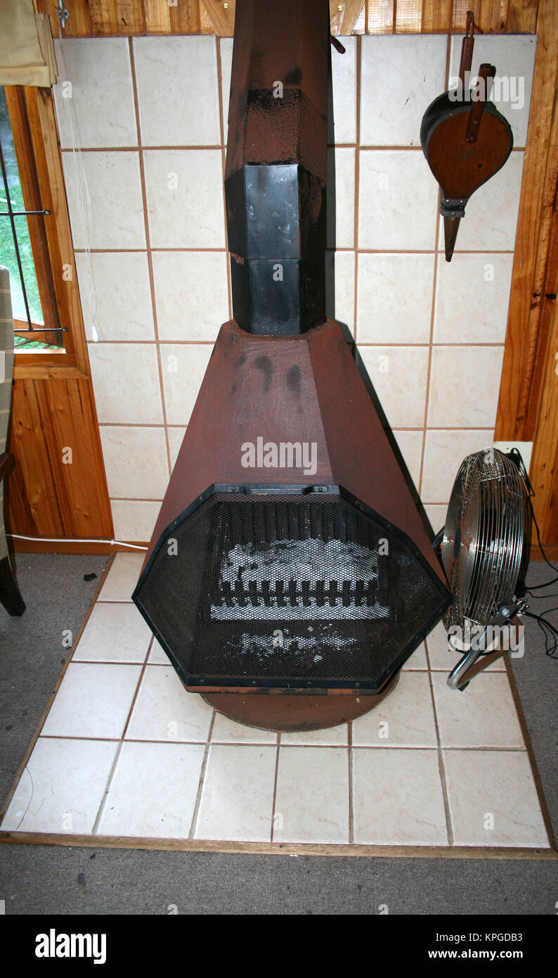 Closeup of anthracite fireplace, holiday Hermanus