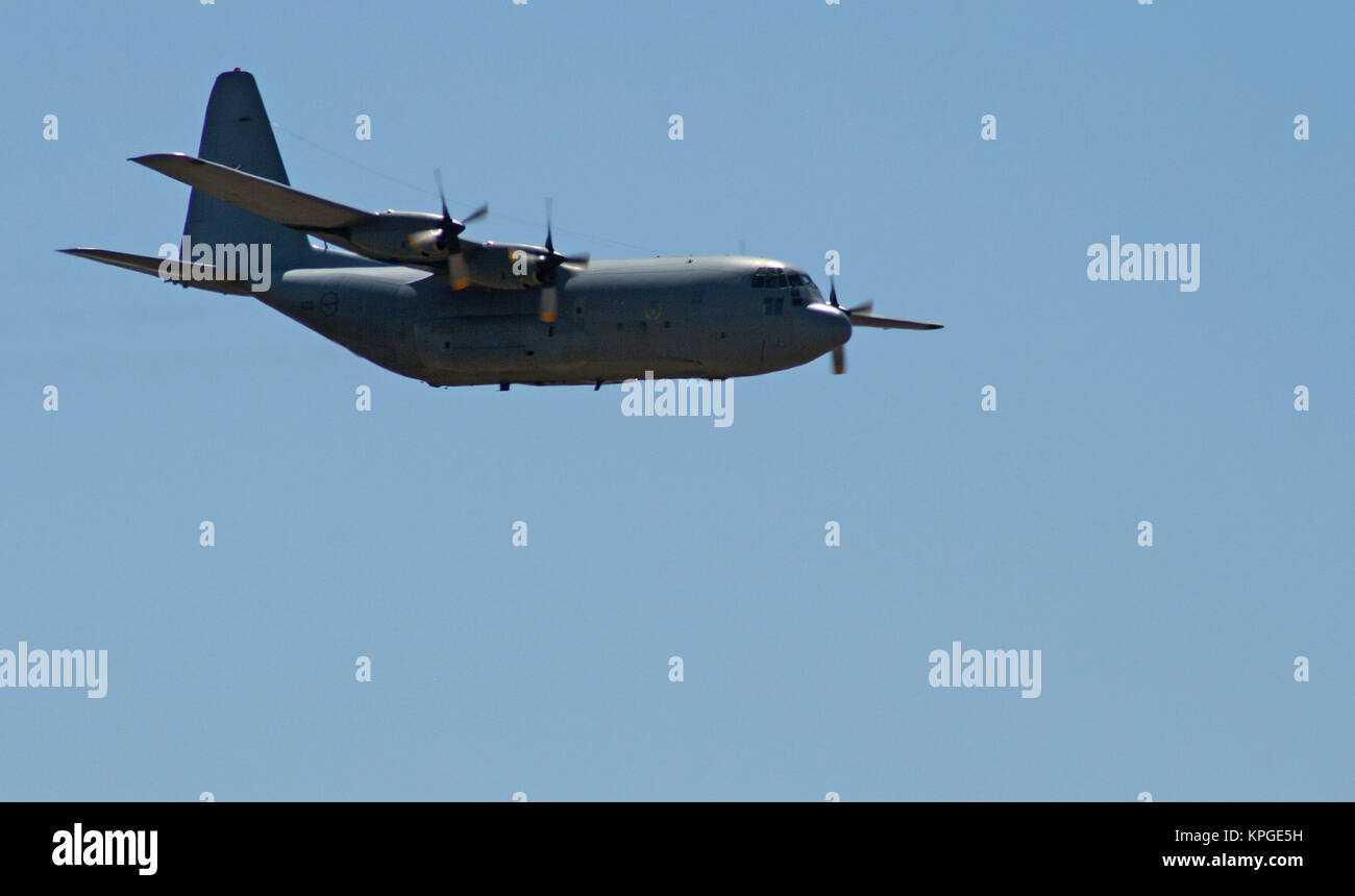 SAAF, Lockheed C-130 Hercules at Africa 2012 Aerospace and Defence airshow, Waterkloof Airbase, Pretoria. Stock Photo