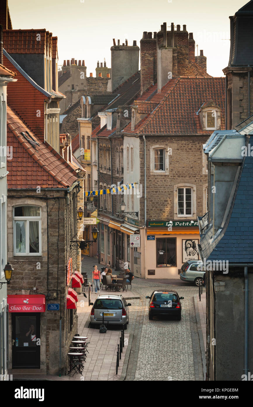 France, Pas de Calais, Boulogne sur Mer, Haut Ville, Upper City, elevated view. Stock Photo