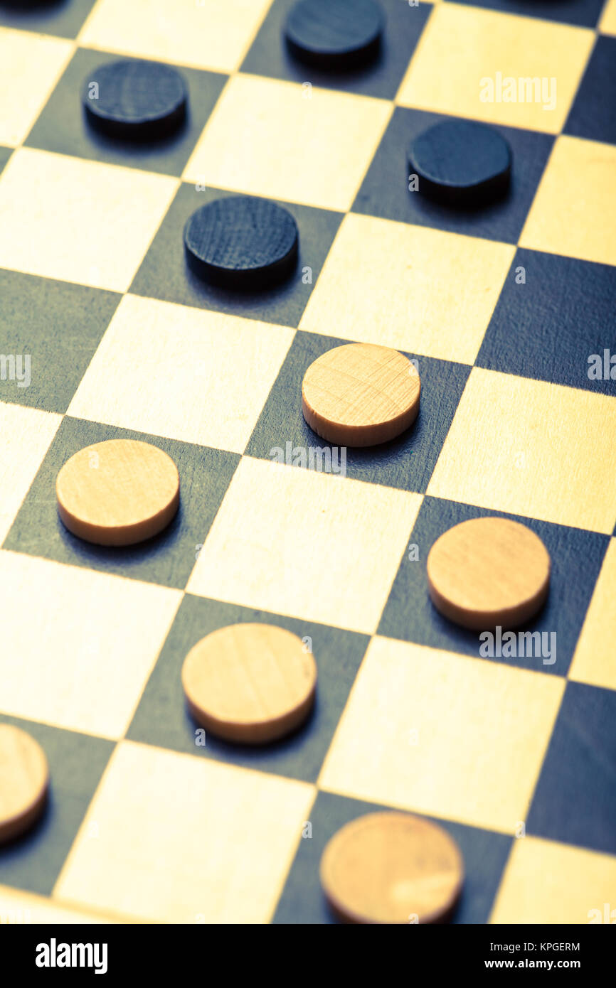 Checkers game detail Stock Photo - Alamy
