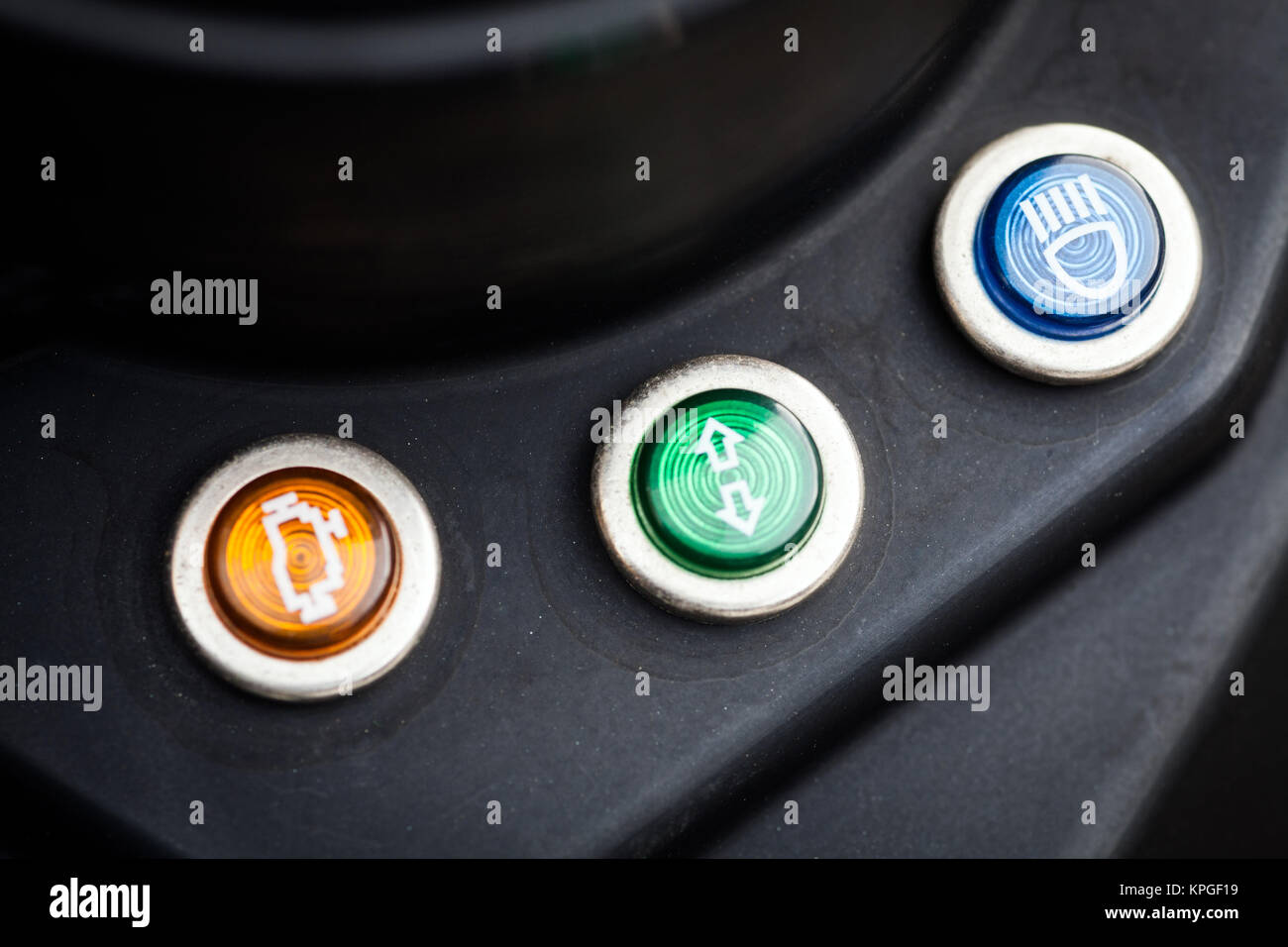 Motorcycle various indicators Stock Photo Alamy