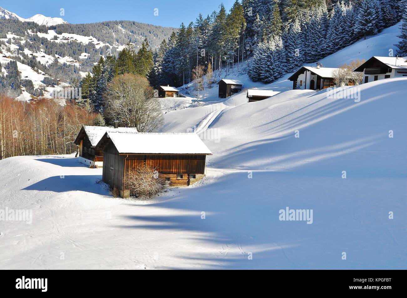 ski resort silvretta montafon Stock Photo