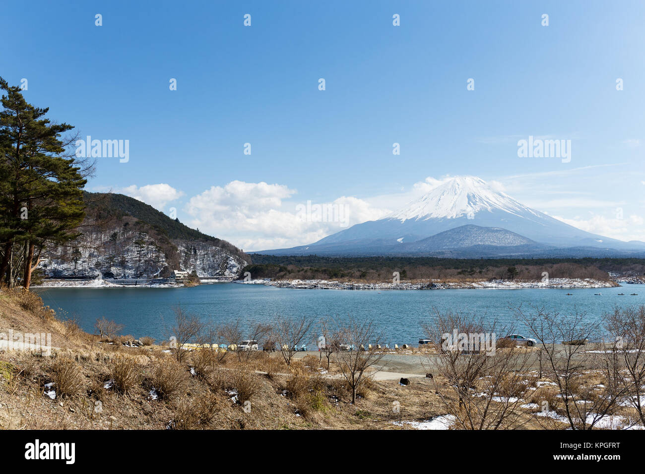 Lake Shoji with mt. Fuji Stock Photo - Alamy