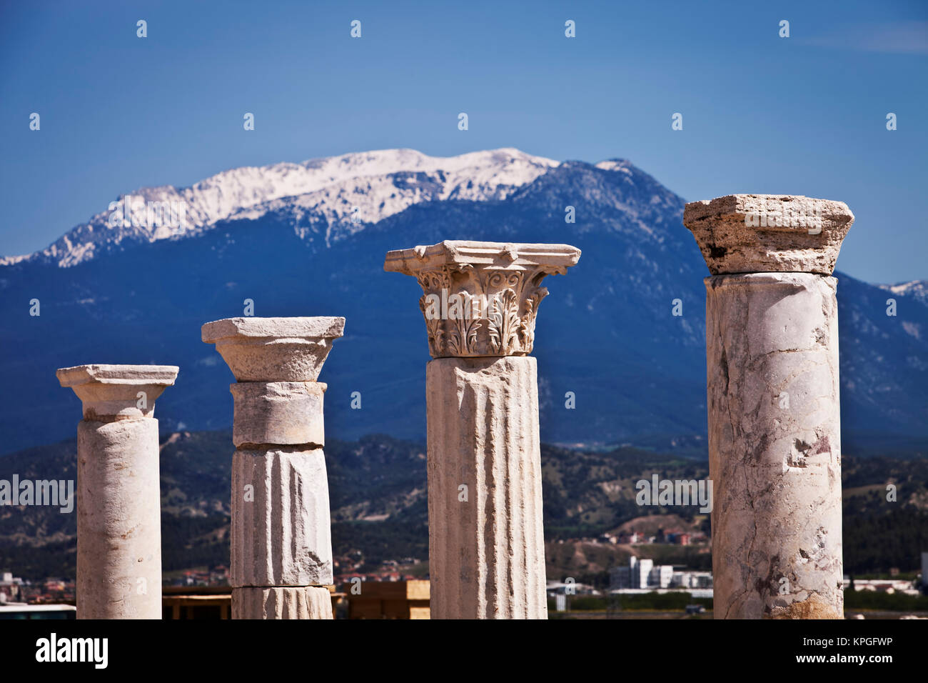 Columns at Laodicea in Turkey Stock Photo