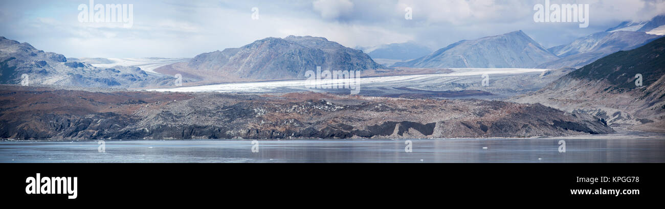 Black Glacier Panorama Stock Photo