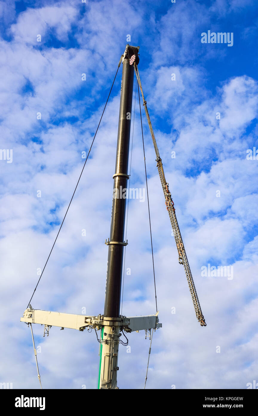 boom of a heavy-duty crane Stock Photo