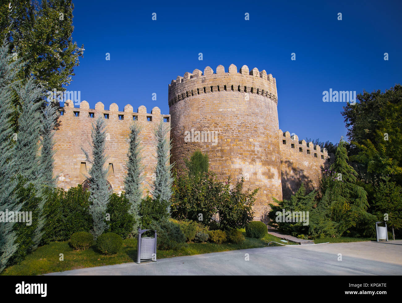 Baku old: Icheri Sheher fortress and Kubinka slums Baku old: Icheri Sheher fortress and Kubinka slums