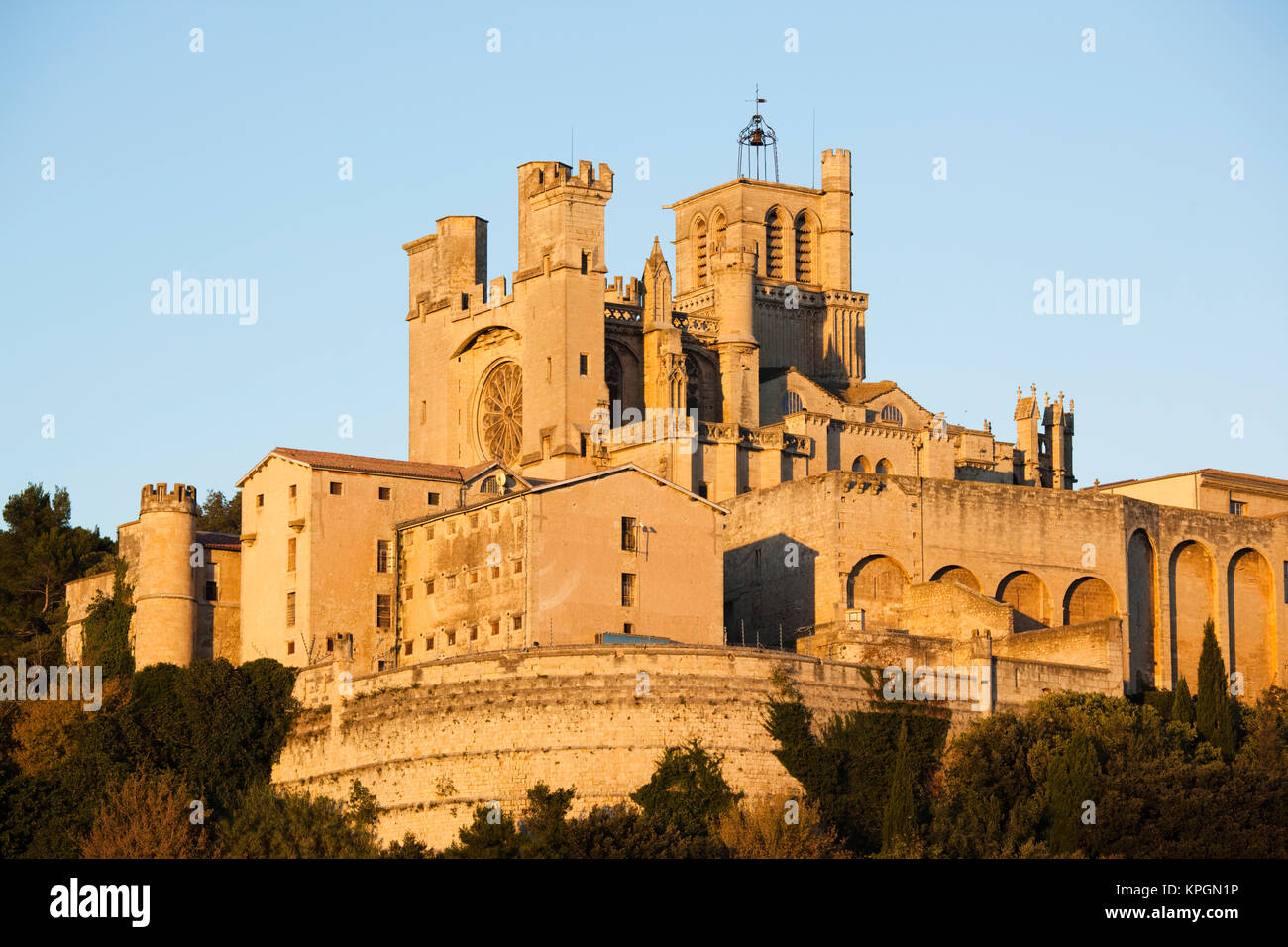 France, Languedoc-Roussillon, Herault Department, Beziers, Cathedrale ...