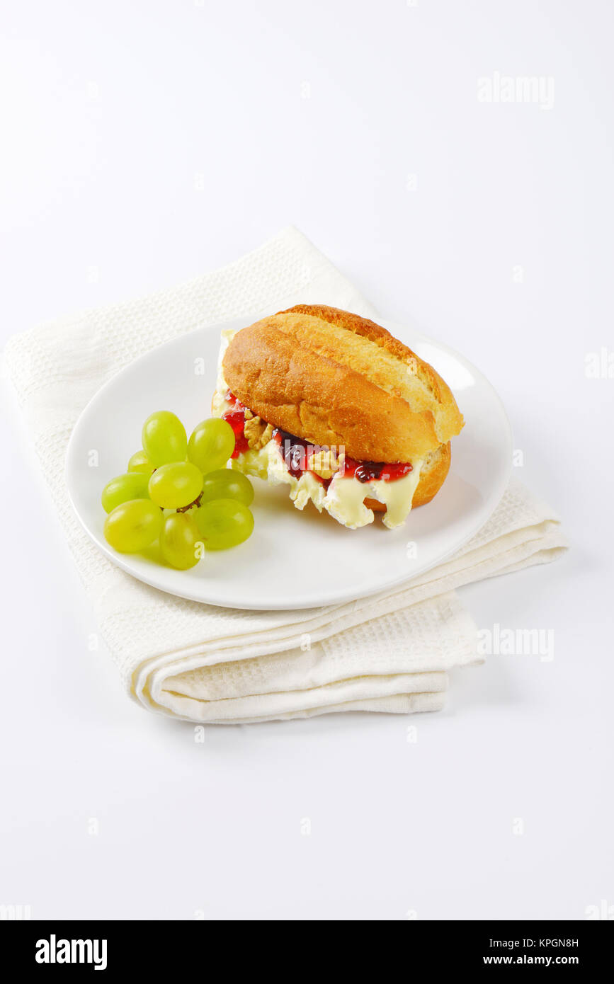 baguette with brie cheese Stock Photo Alamy