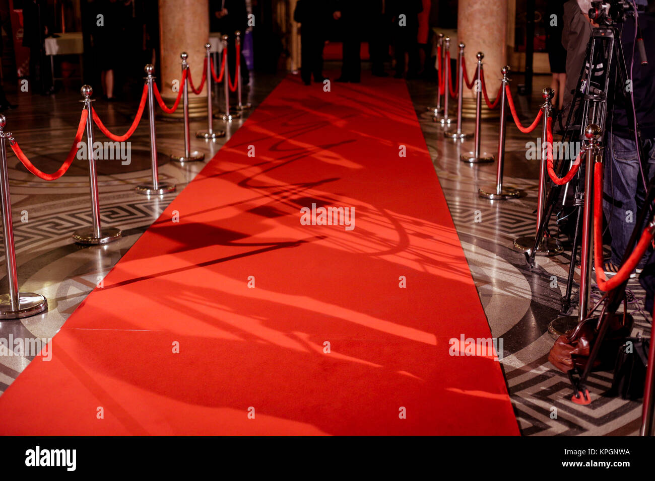 Red carpet at an exclusive event Stock Photo