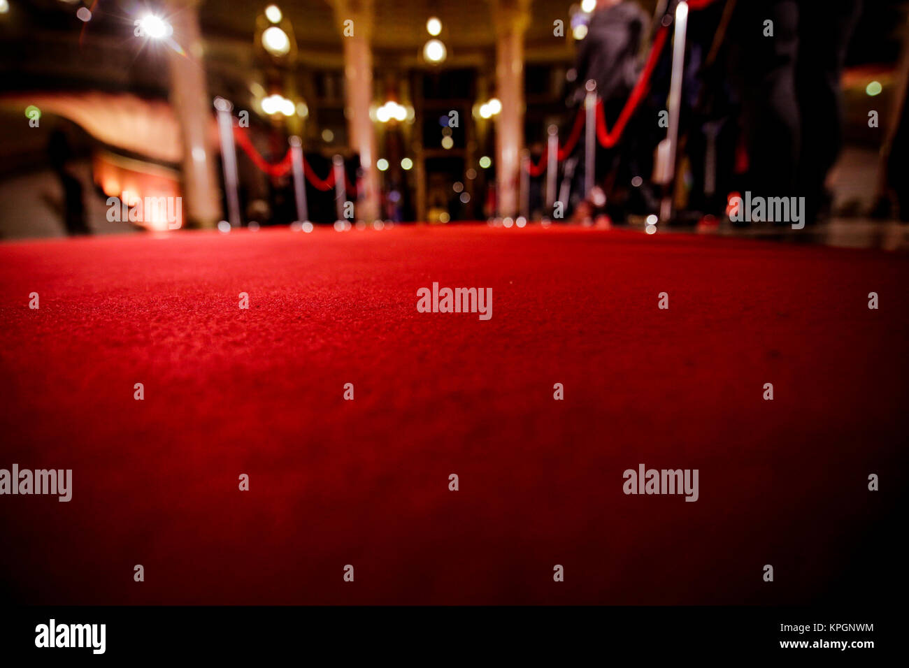 Red carpet at an exclusive event Stock Photo