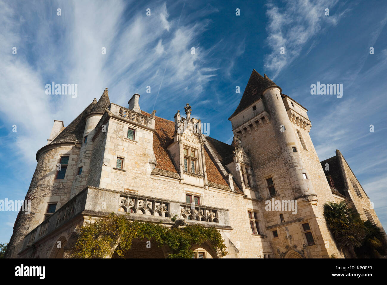 France, Aquitaine Region, Dordogne Department, Castelnaud-la-Chapelle, Chateau des Milandes, former home of dancer Josephine Baker Stock Photo