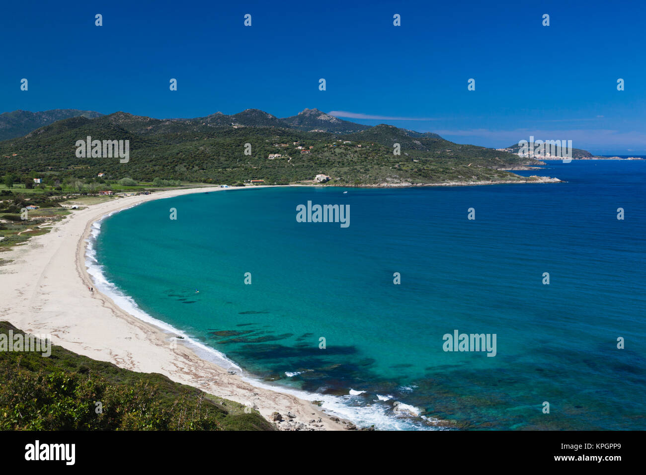 France Corsica La Balagne Plage Lozari Beach Stock Photo