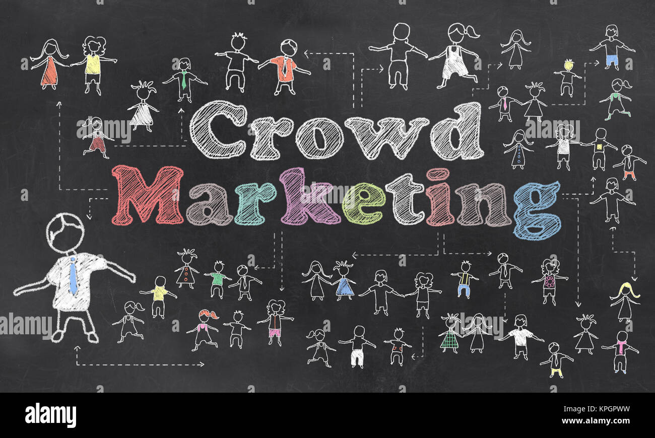 Crowd Marketing Illustration Stock Photo - Alamy