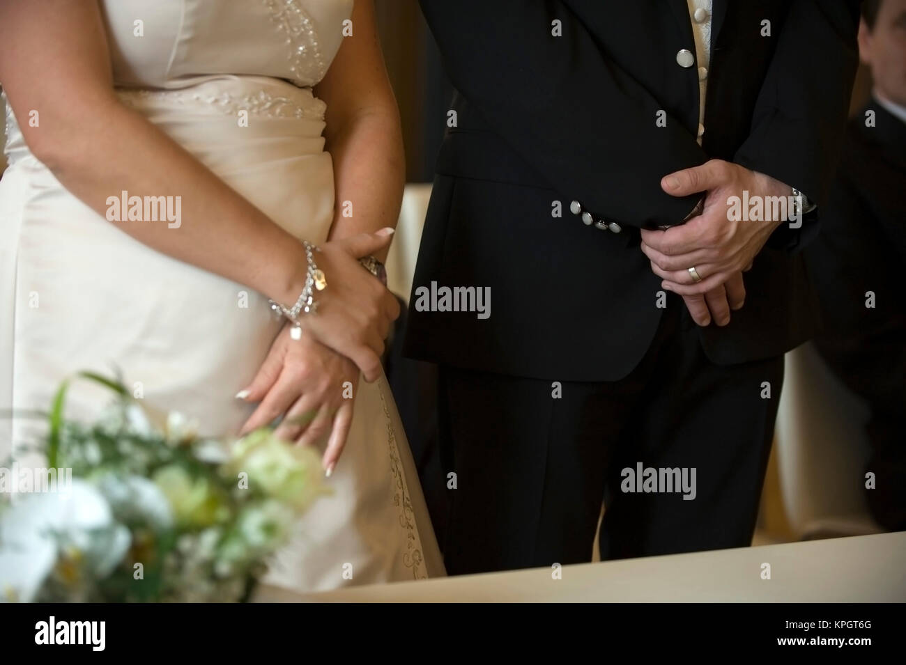 Model released , Standesamtliche Hochzeit - married in a civil ceremony Stock Photo