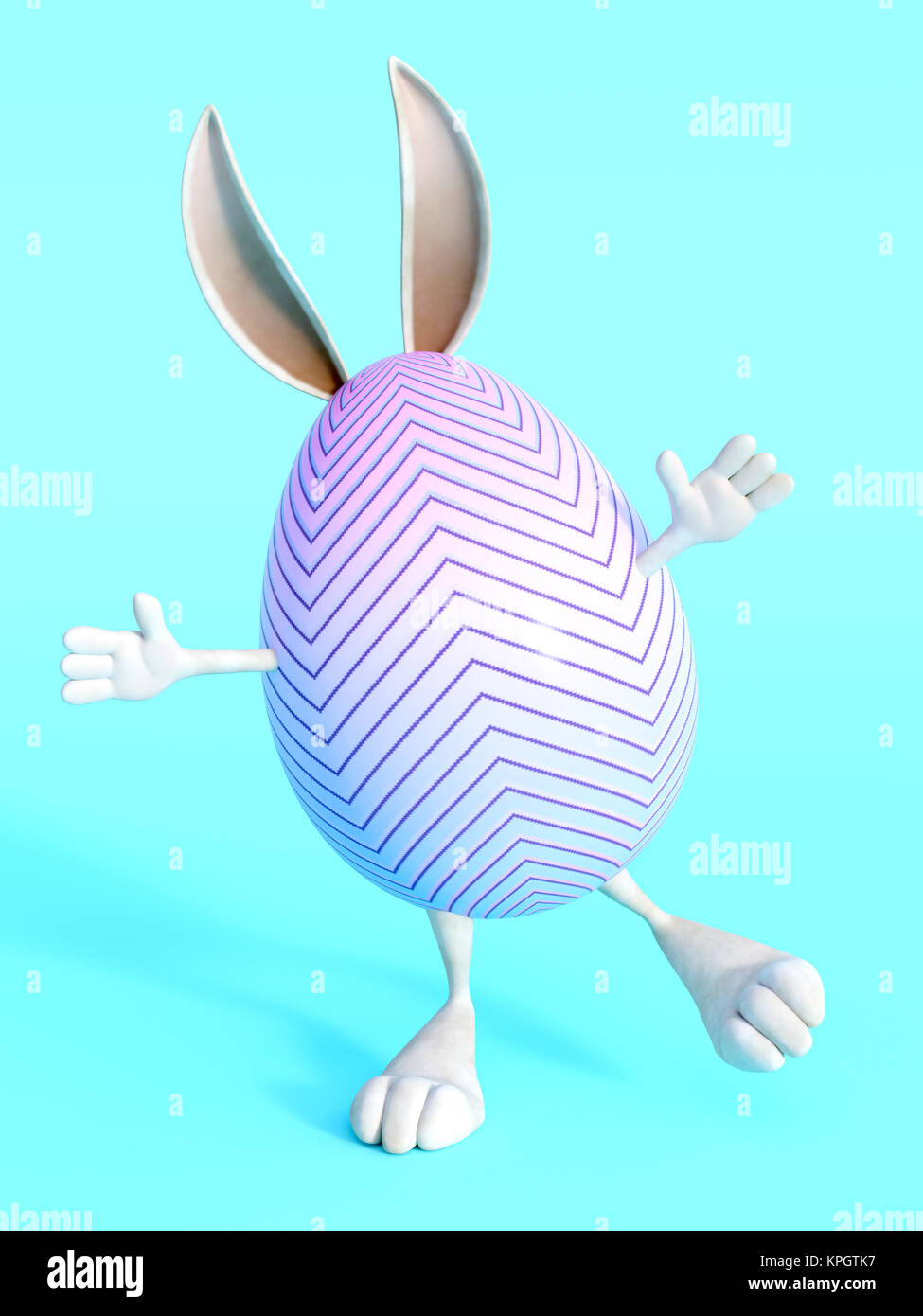 Cute Easter bunny egg Stock Photo - Alamy