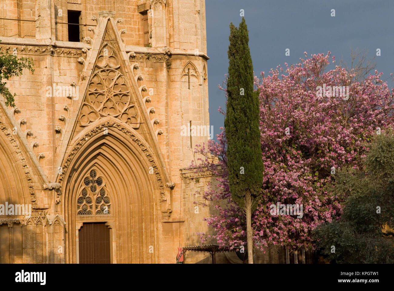 Cyprus, Famagosta, Lala Mustafa Pasha Mosque, former St Nicholas Cathedral Stock Photo