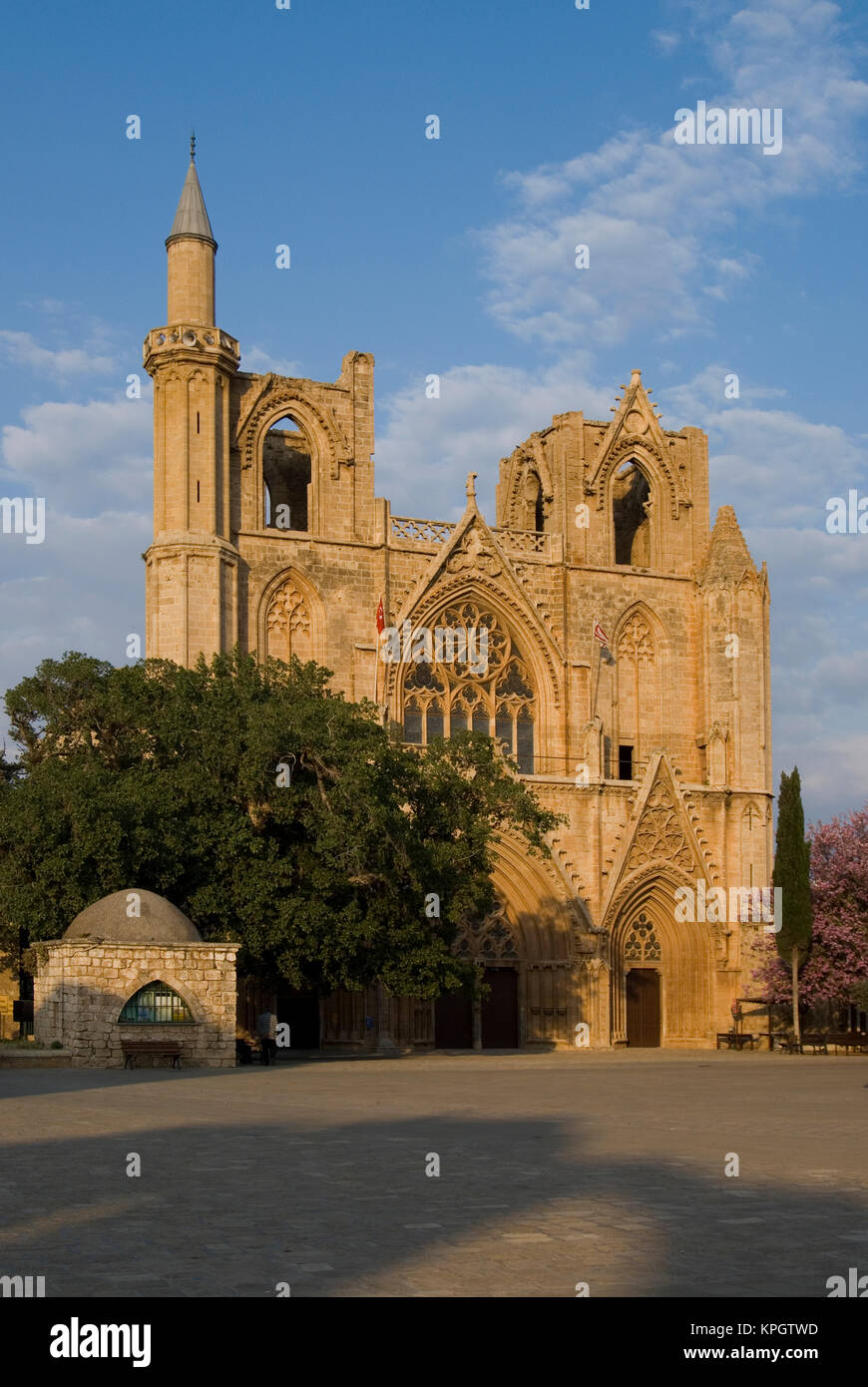 Cyprus, Famagosta, Lala Mustafa Pasha Mosque, former St Nicholas Cathedral Stock Photo