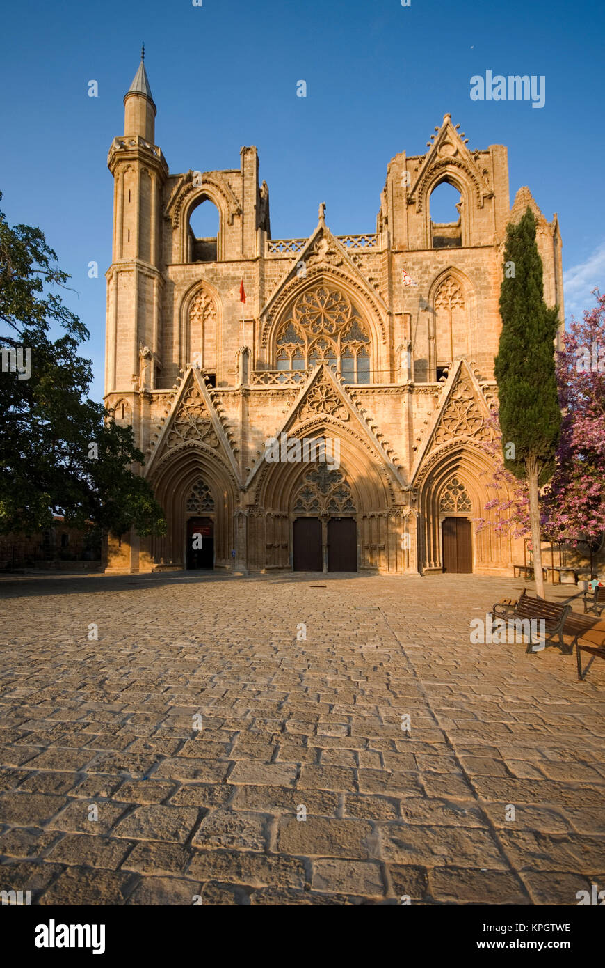 Cyprus, Famagosta, Lala Mustafa Pasha Mosque, former St Nicholas Cathedral Stock Photo