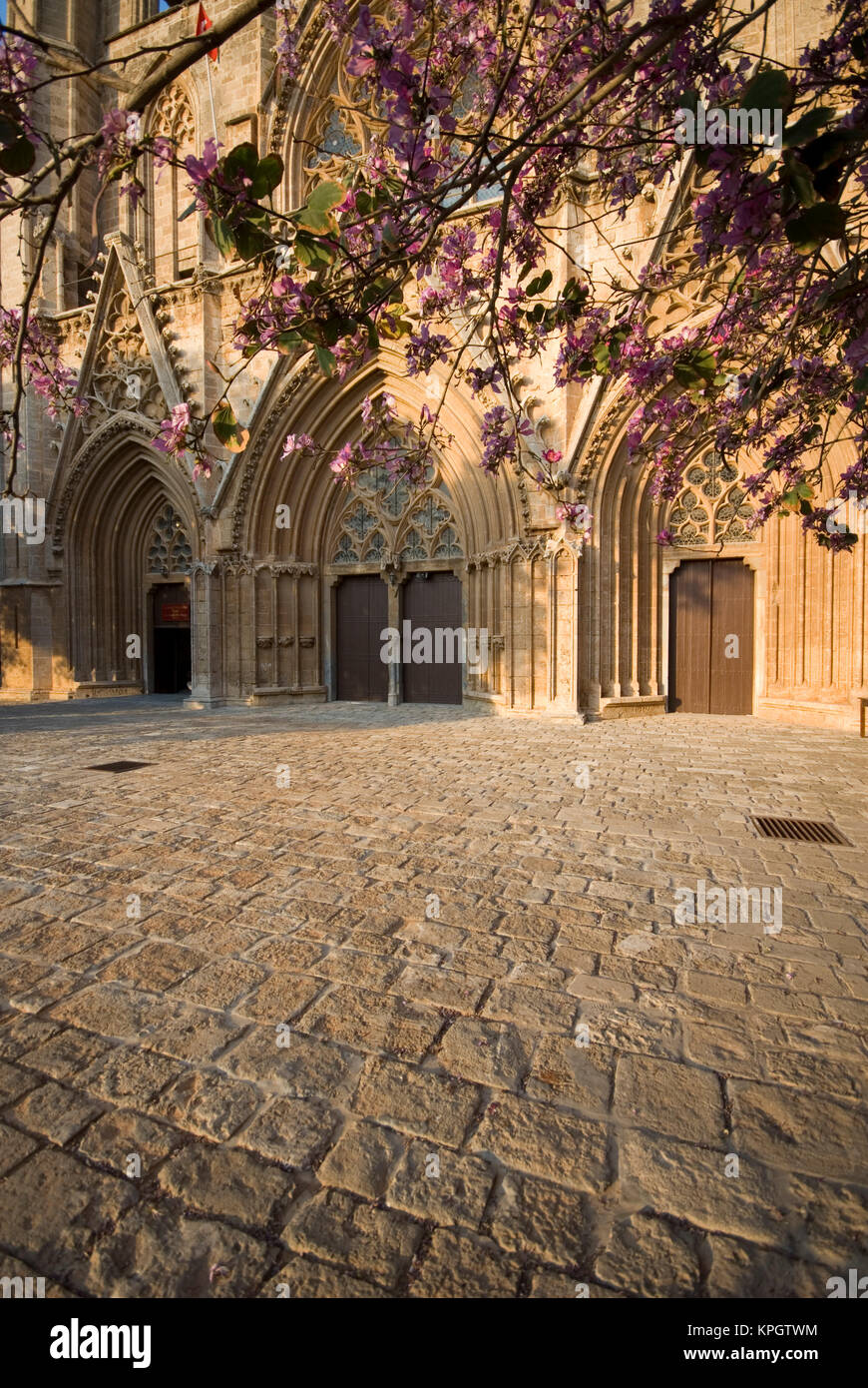 Cyprus, Famagosta, Lala Mustafa Pasha Mosque, former St Nicholas Cathedral Stock Photo