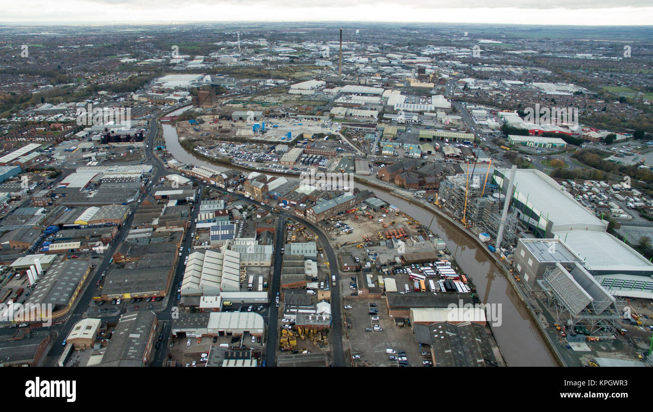 Bankside, wincolmlee, Industrial estate, factory and work units, kingston upon Hull Stock Photo