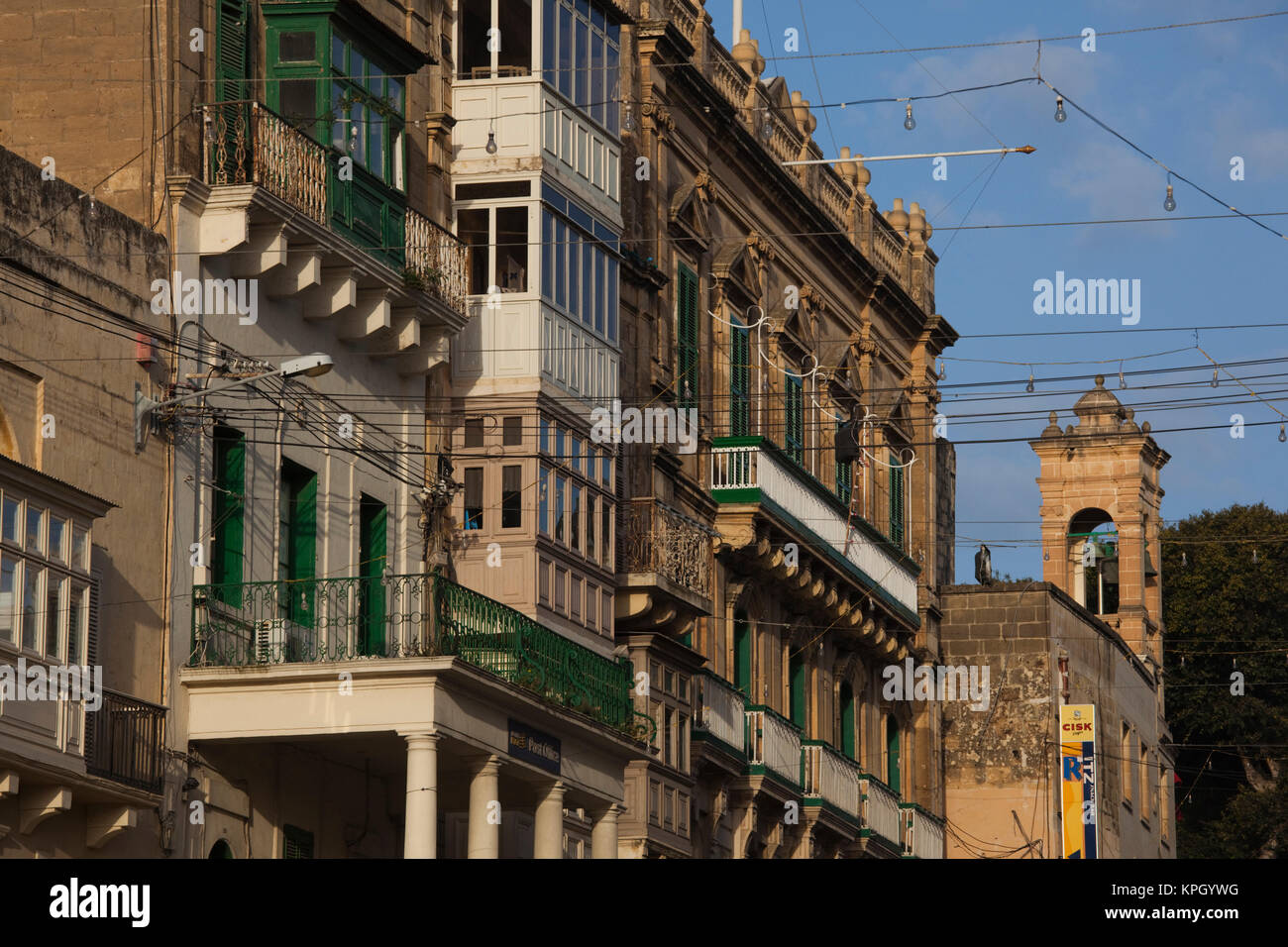 Victoria Rabat Streets Malta, Gozo Island, Victoria-Rabat, buildings along Trq ir-Repubblika ...