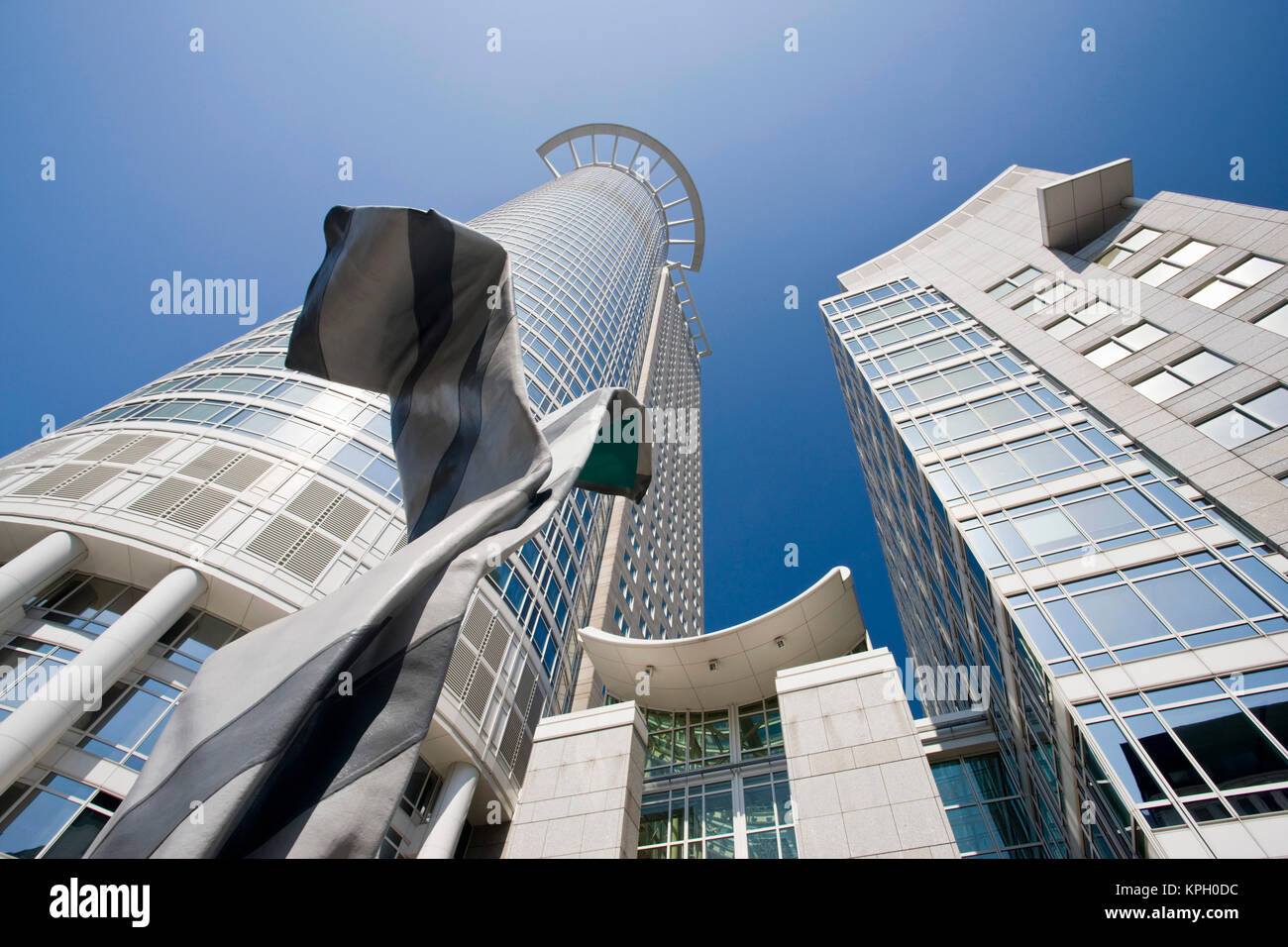 Germany, Hessen, Frankfurt am Main. Financial District, DZ Bank Tower ...