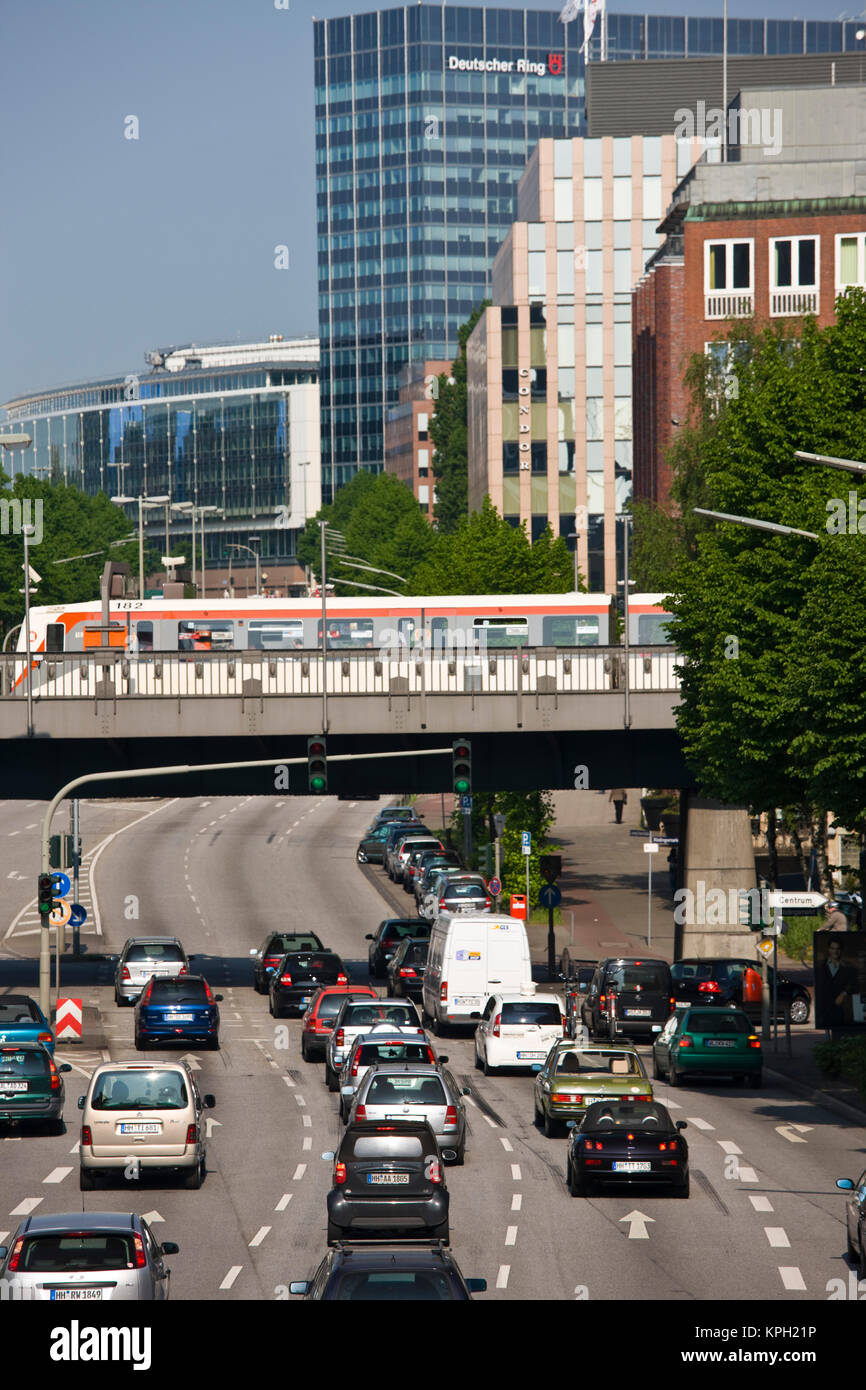 Germany, State of Hamburg, Hamburg. WillyBrandt Strasse Stock Photo Alamy