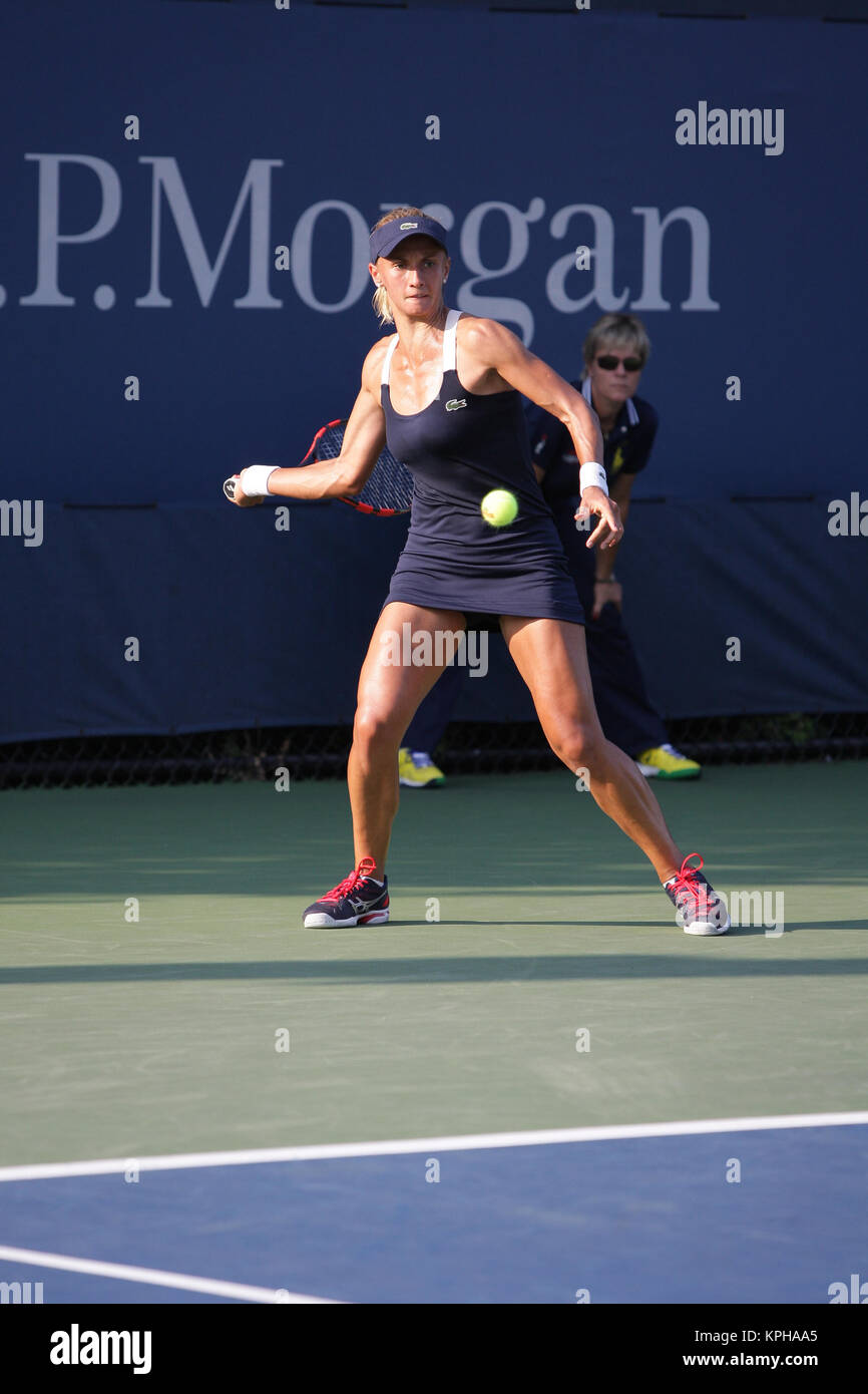 FLUSHING NY- AUGUST: Lesia Tsurenko, at the 2014 US Open at the USTA