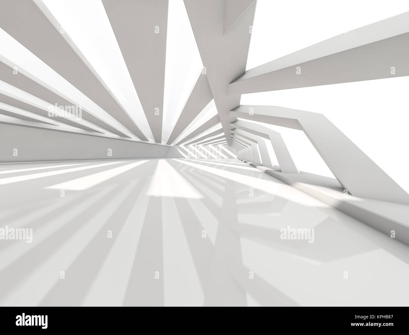 Abstract modern architecture background, empty white open space ...