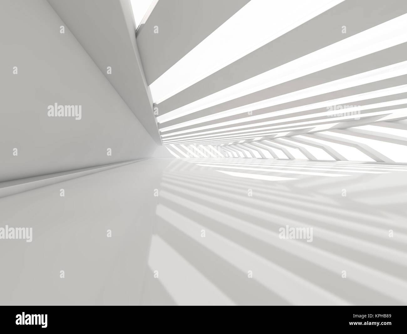 Abstract modern architecture background, empty white open space ...