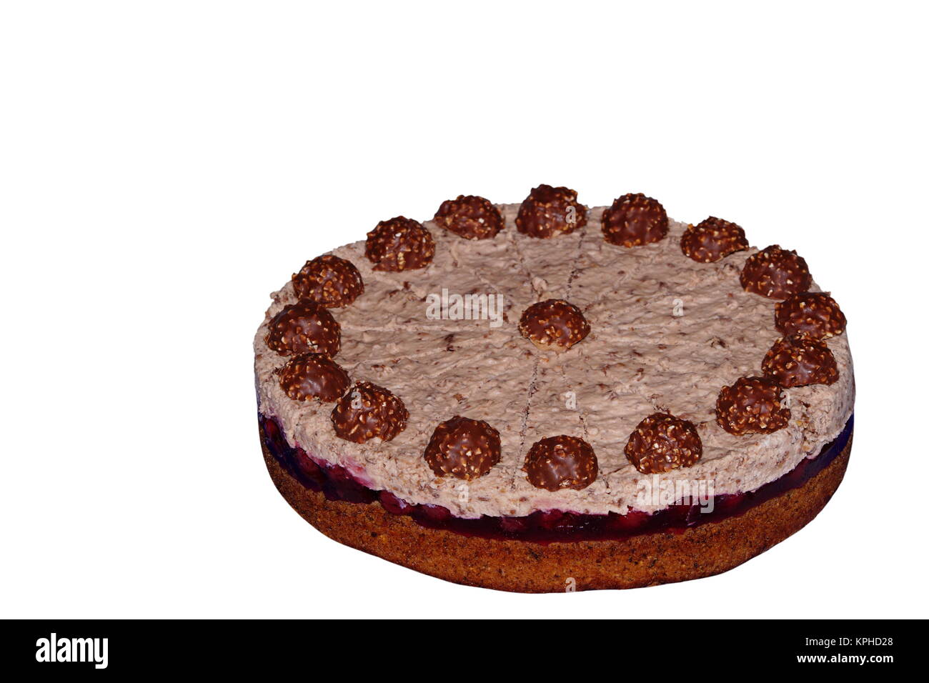 Hazelnut Cream Cake Stock Photo Alamy