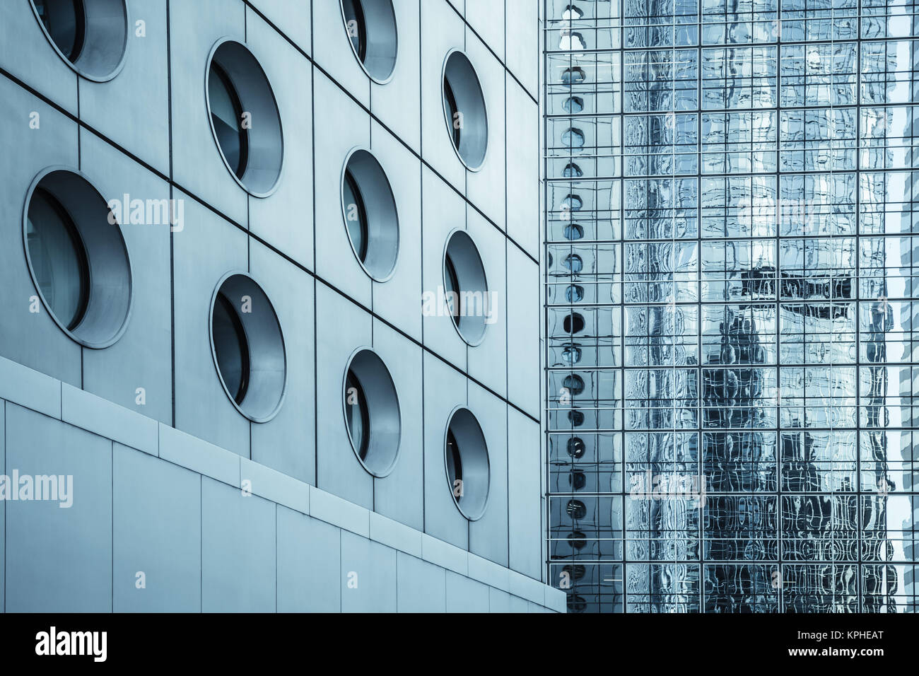 Abstract modern business architecture background, walls with reflections Stock Photo