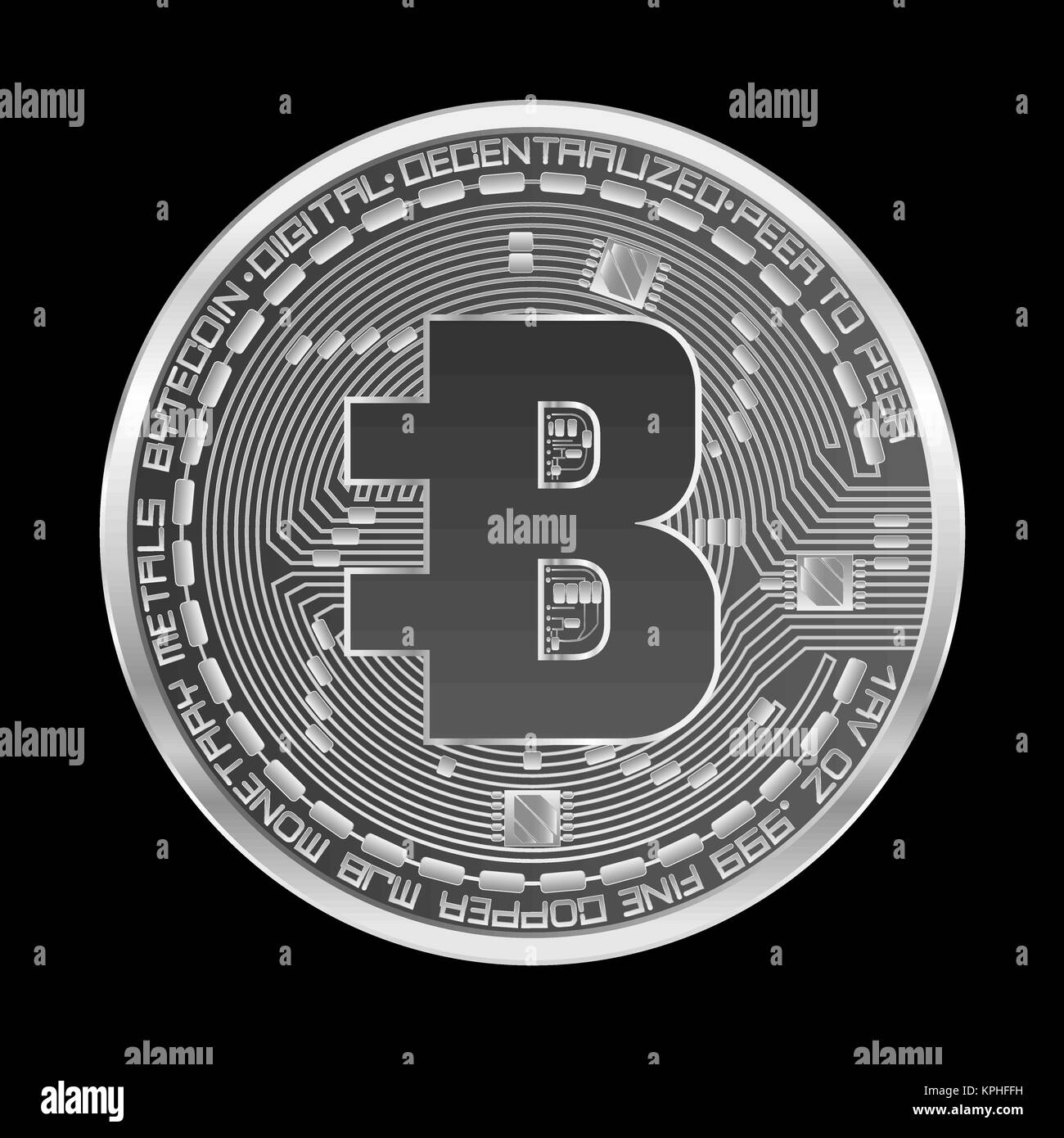 Crypto currency bytecoin silver symbol Stock Vector Image & Art - Alamy