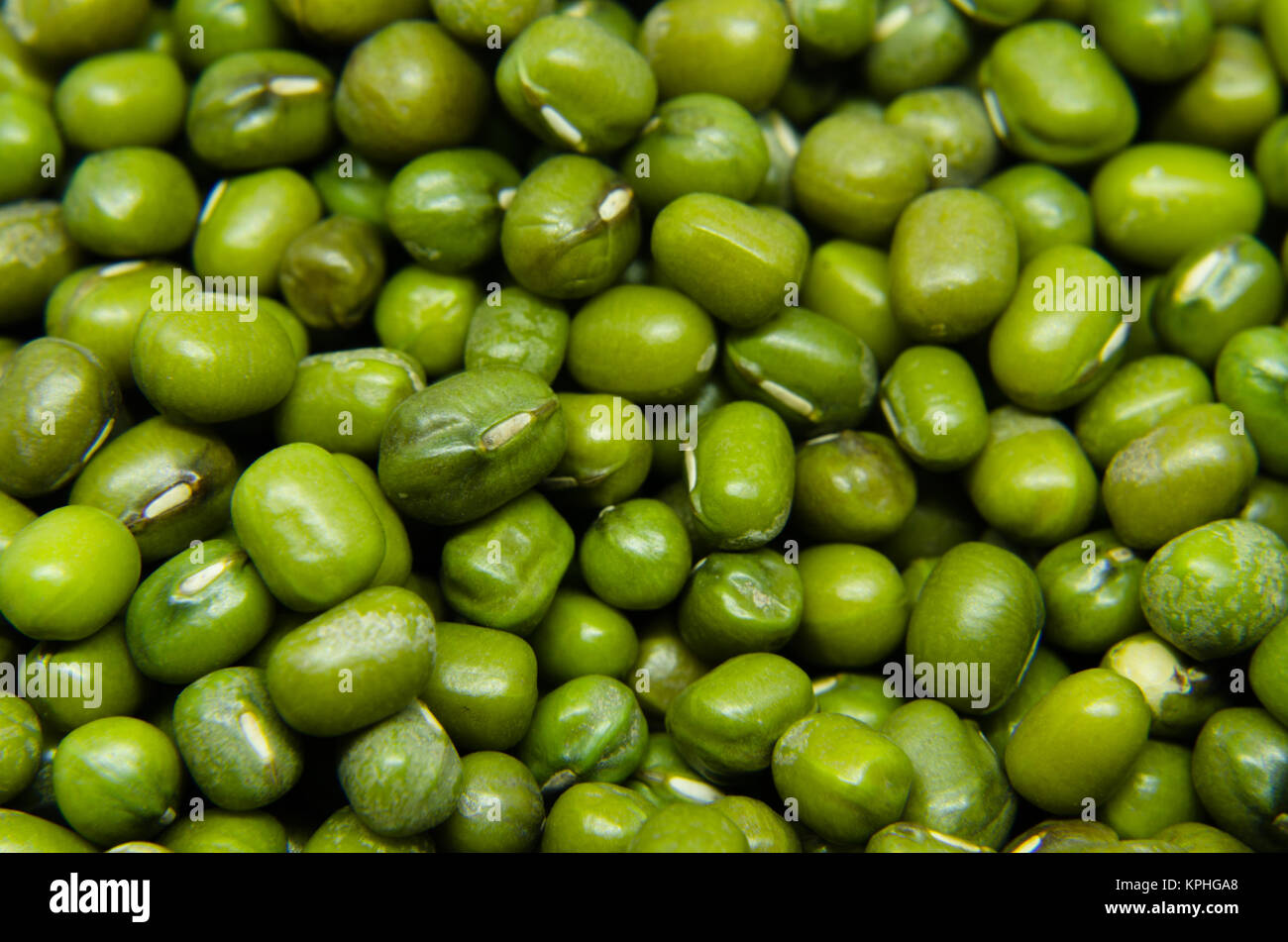 Mung beans isolated on white background ( close up ). also known as moong bean, green gram, green bean. its in legume family species Stock Photo